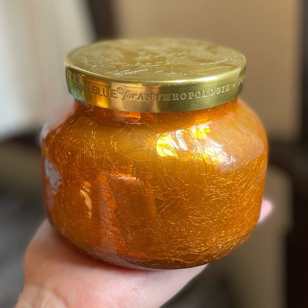 Pumpkin clove capri BLUE Anthropologie candle